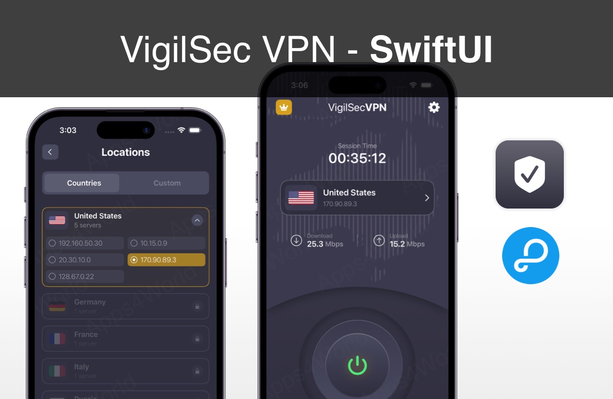 VigilSec VPN iOS app template
